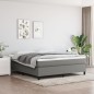vidaXL Estructura de cama box spring tela gris oscuro 160x200 cm vidaXL Estructura de cama box spring tela gris oscuro 160x200 cm