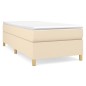 vidaXL Estructura de cama box spring tela color crema 90x200 cm vidaXL Estructura de cama box spring tela color crema 90x200 cm