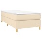 vidaXL Estructura de cama box spring tela color crema 90x200 cm vidaXL Estructura de cama box spring tela color crema 90x200 cm