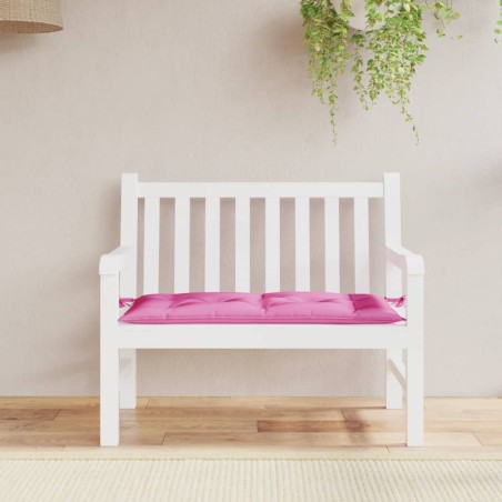 vidaXL Cojín para banco de jardín tela rosa 110x50x7 cm