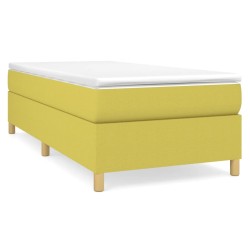 vidaXL Estructura de cama box spring tela verde 80x200 cm