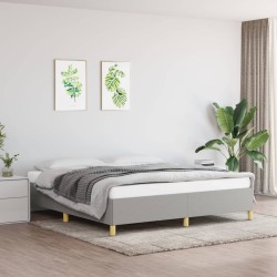 vidaXL Estructura de cama box spring tela gris claro 160x200 cm