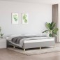 vidaXL Estructura de cama box spring tela gris claro 160x200 cm vidaXL Estructura de cama box spring tela gris claro 160x200 cm