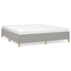 vidaXL Estructura de cama box spring tela gris claro 160x200 cm