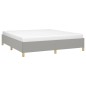 vidaXL Estructura de cama box spring tela gris claro 160x200 cm vidaXL Estructura de cama box spring tela gris claro 160x200 cm