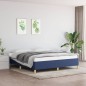 vidaXL Estructura de cama box spring tela azul 180x200 cm vidaXL Estructura de cama box spring tela azul 180x200 cm