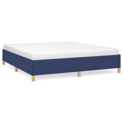 vidaXL Estructura de cama box spring tela azul 180x200 cm