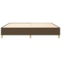 vidaXL Estructura de cama box spring tela marrón oscuro 200x200 cm