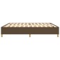vidaXL Estructura de cama box spring tela marrón oscuro 200x200 cm