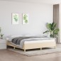 vidaXL Estructura de cama box spring tela color crema 160x200 cm vidaXL Estructura de cama box spring tela color crema 160x200 cm