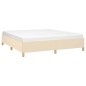 vidaXL Estructura de cama box spring tela color crema 160x200 cm vidaXL Estructura de cama box spring tela color crema 160x200 cm