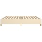 vidaXL Estructura de cama box spring tela color crema 160x200 cm vidaXL Estructura de cama box spring tela color crema 160x200 cm