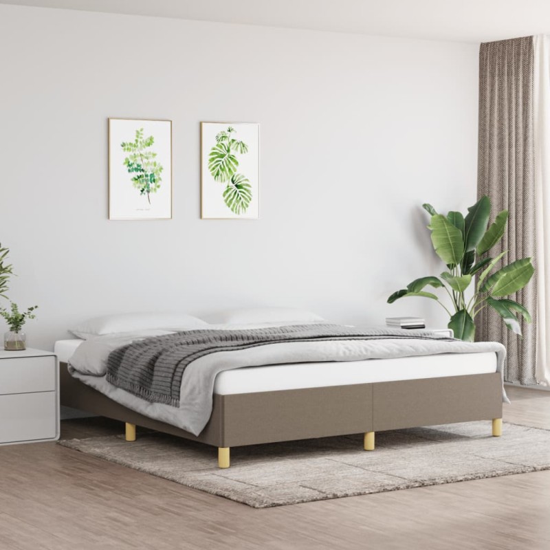 vidaXL Estructura de cama box spring tela gris taupe 180x200 cm vidaXL Estructura de cama box spring tela gris taupe 180x200 cm