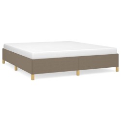 vidaXL Estructura de cama box spring tela gris taupe 180x200 cm