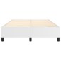 vidaXL Estructura de cama box spring cuero sintético blanco 140x190 cm