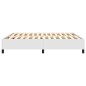 vidaXL Estructura de cama box spring cuero sintético blanco 160x200 cm