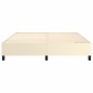 vidaXL Estructura de cama box spring cuero sintético crema 180x200 cm