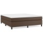 vidaXL Estructura de cama box spring cuero sintético marrón 160x200 cm vidaXL Estructura de cama box spring cuero sintético marrón 160x200 cm