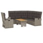 vidaXL Set de muebles de jardín 3 pzas y cojines ratán sintético gris vidaXL Set de muebles de jardín 3 pzas y cojines ratán sintético gris