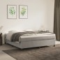 vidaXL Estructura de cama box spring terciopelo gris claro 180x200 cm