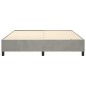 vidaXL Estructura de cama box spring terciopelo gris claro 180x200 cm