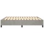 vidaXL Estructura de cama box spring terciopelo gris claro 180x200 cm