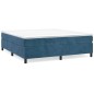 vidaXL Estructura de cama box spring terciopelo azul oscuro 160x200 cm vidaXL Estructura de cama box spring terciopelo azul oscuro 160x200 cm