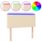vidaXL Cabecero con LED de tela color crema 100x5x78/88 cm vidaXL Cabecero con LED de tela color crema 100x5x78/88 cm