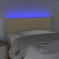 vidaXL Cabecero con LED de tela color crema 100x5x78/88 cm vidaXL Cabecero con LED de tela color crema 100x5x78/88 cm