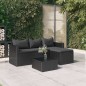 vidaXL Conjunto de muebles de jardín ratán sintético negro vidaXL Conjunto de muebles de jardín ratán sintético negro