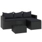 vidaXL Conjunto de muebles de jardín ratán sintético negro vidaXL Conjunto de muebles de jardín ratán sintético negro