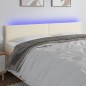 vidaXL Cabecero con LED cuero sintético color crema 200x5x78/88 cm vidaXL Cabecero con LED cuero sintético color crema 200x5x78/88 cm