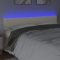 vidaXL Cabecero con LED cuero sintético color crema 200x5x78/88 cm vidaXL Cabecero con LED cuero sintético color crema 200x5x78/88 cm