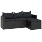 vidaXL Conjunto de muebles de jardín ratán sintético negro vidaXL Conjunto de muebles de jardín ratán sintético negro