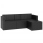 vidaXL Conjunto de muebles de jardín ratán sintético negro vidaXL Conjunto de muebles de jardín ratán sintético negro