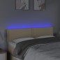 vidaXL Cabecero con LED de tela color crema 144x5x78/88 cm vidaXL Cabecero con LED de tela color crema 144x5x78/88 cm