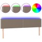 vidaXL Cabecero con LED de tela gris taupe 160x5x78/88 cm vidaXL Cabecero con LED de tela gris taupe 160x5x78/88 cm