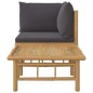 vidaXL Set de muebles de jardín 2 piezas bambú con cojines gris oscuro vidaXL Set de muebles de jardín 2 piezas bambú con cojines gris oscuro