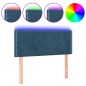 vidaXL Cabecero con LED de terciopelo azul 100x5x78/88 cm
