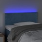 vidaXL Cabecero con LED de terciopelo azul 100x5x78/88 cm
