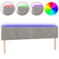 vidaXL Cabecero con LED de terciopelo gris claro 160x5x78/88 cm vidaXL Cabecero con LED de terciopelo gris claro 160x5x78/88 cm