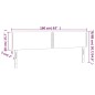 vidaXL Cabecero con LED de terciopelo gris claro 160x5x78/88 cm vidaXL Cabecero con LED de terciopelo gris claro 160x5x78/88 cm