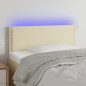 vidaXL Cabecero con LED cuero sintético color crema 100x5x78/88 cm vidaXL Cabecero con LED cuero sintético color crema 100x5x78/88 cm