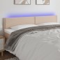 vidaXL Cabecero con LED cuero sintético color capuchino 200x5x78/88 cm vidaXL Cabecero con LED cuero sintético color capuchino 200x5x78/88 cm