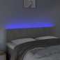 vidaXL Cabecero con LED de terciopelo gris claro 144x5x78/88 cm