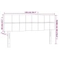 vidaXL Cabecero con LED de terciopelo gris claro 144x5x78/88 cm