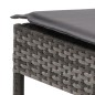 vidaXL Tumbonas 2 unidades con mesa y cojines ratán sintético gris vidaXL Tumbonas 2 unidades con mesa y cojines ratán sintético gris
