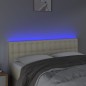 vidaXL Cabecero con LED cuero sintético color crema 144x5x78/88 cm vidaXL Cabecero con LED cuero sintético color crema 144x5x78/88 cm