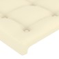 vidaXL Cabecero con LED cuero sintético color crema 144x5x78/88 cm vidaXL Cabecero con LED cuero sintético color crema 144x5x78/88 cm