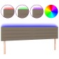 vidaXL Cabecero con LED de tela gris taupe 200x5x78/88 cm vidaXL Cabecero con LED de tela gris taupe 200x5x78/88 cm